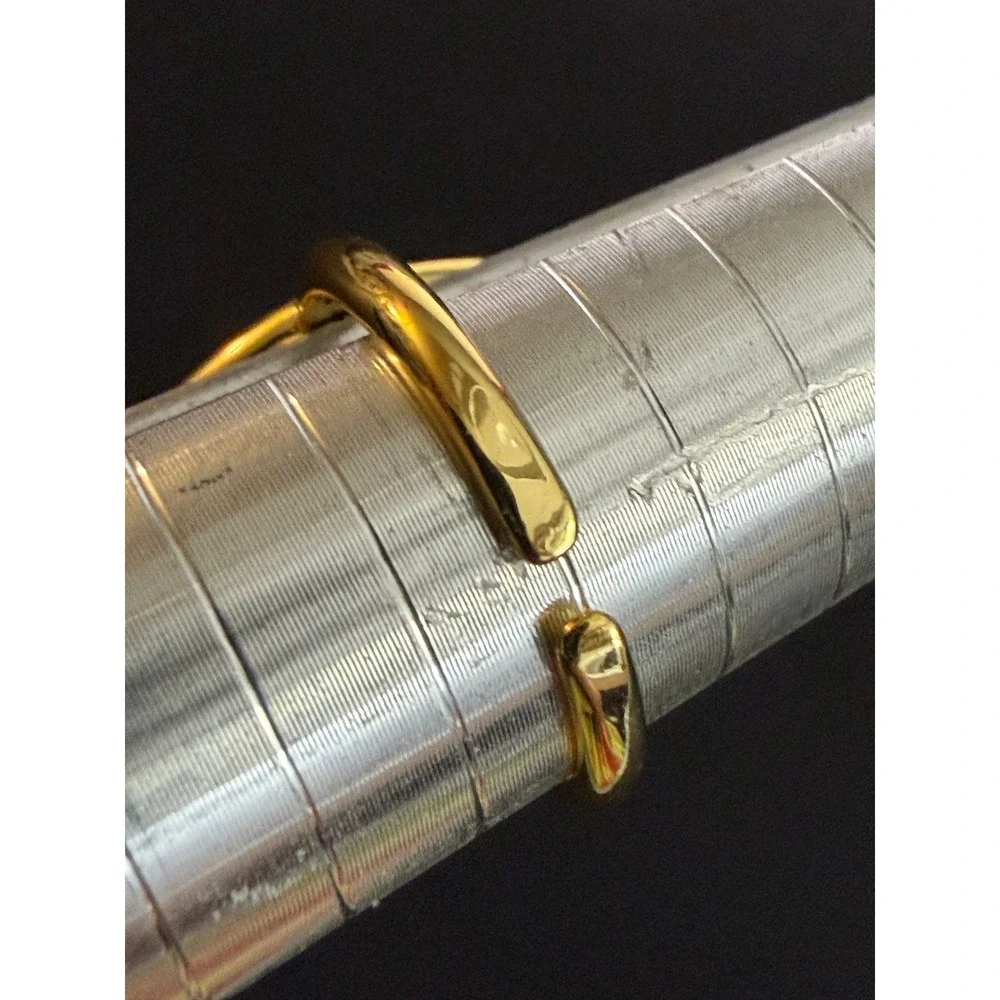 Modernist Ring Adjustable Gold Tone Size 7